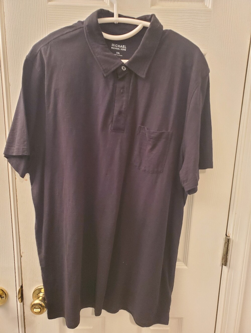 Michael Kors Navy Polo Shirt with Chest Pocket